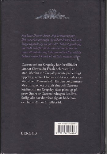Legenden Om Darren Shan del 3 / Dödens Tunnlar / Kartonnage / Fint skick