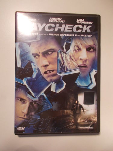 PAYCHECK (2003) Svensk DVD Uma Thurman John Woo