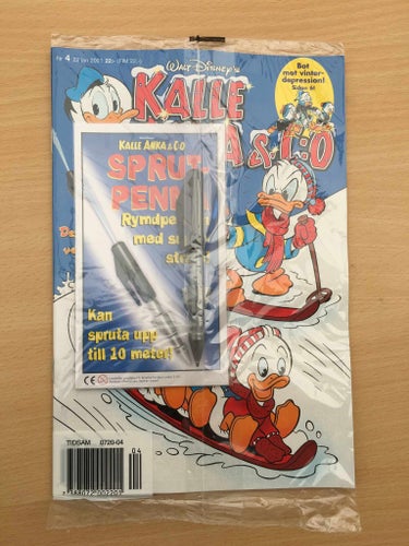 KALLE ANKA Nr 4 2001 - Inplastad - Sprutpenna