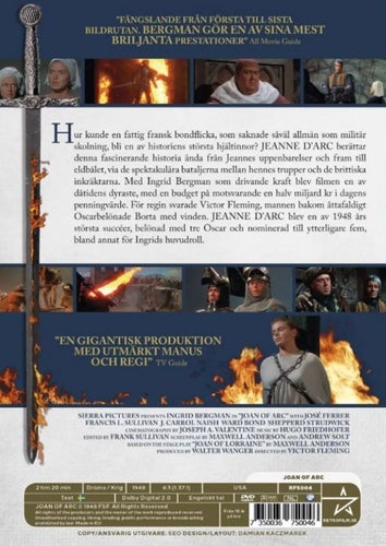 Jeanne d'Arc (1948) Victor Fleming med Ingrid Bergman och Francis L Sullivan.