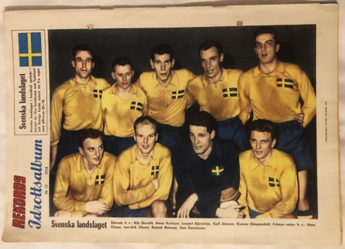 Tidningen Rekord Nr 13 1958 Carmen Basilio - Fotbollsbild: Svenska landslaget