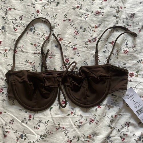 Gina Tricot brun bikiniöverdel, storlek S