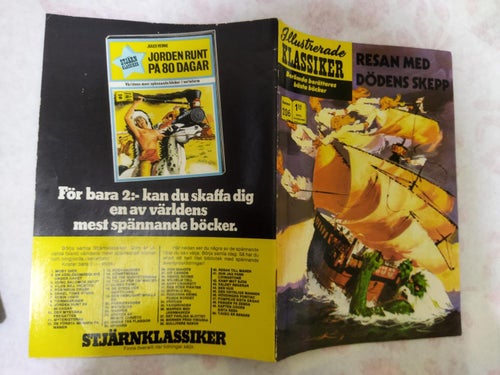 Illustrerade Klassiker nr 206 Resan med dödens skepp. Very Fine