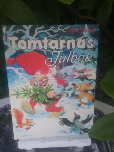 Tomtarnas Julbok teckning Vilh. Hansen 1961 vintage tryck 1980 Fint skick