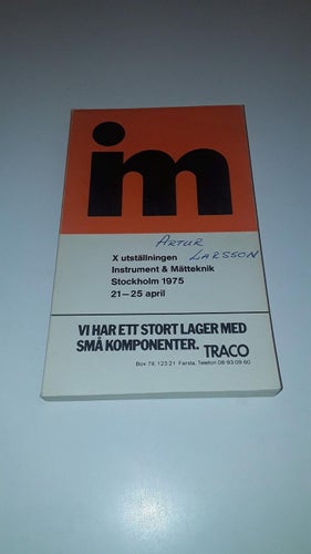 Im X utställningen Stockholm 1975 Komponenter mätinstrument