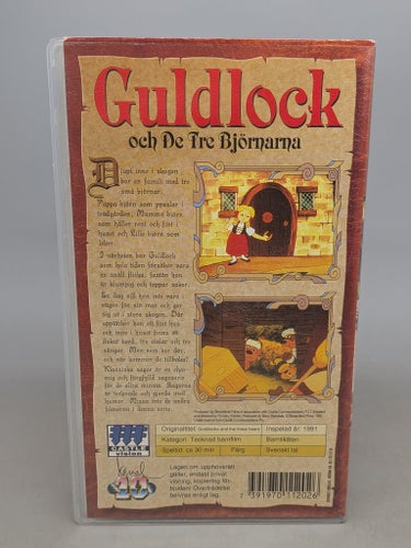 Klassiska Sagor På Video - Guldlock och de tre björnarna - Svenskt tal - VHS