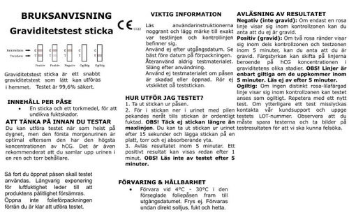 CE märkta! 25 st Supertidiga Graviditetstester