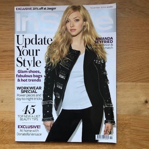 In Style Magazine November 2009 - Amanda Seyfried Front Cover