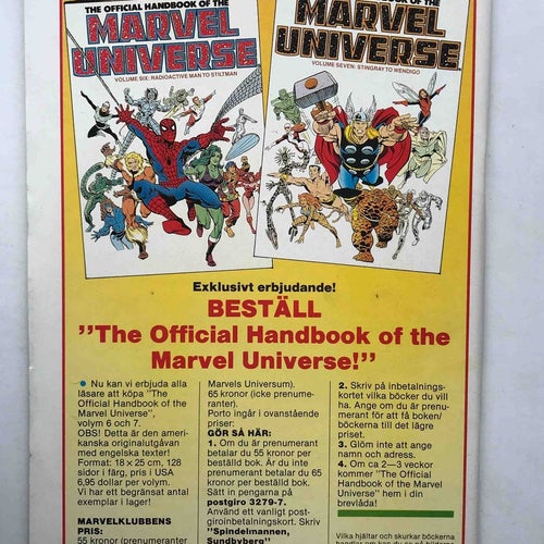 Marvels Universum - 1988:8 VF med pren.kupong