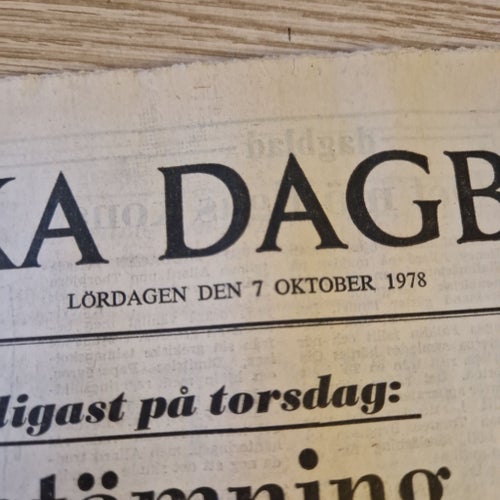 Svenska Dagbladet Lördagen den 7 oktober 1978