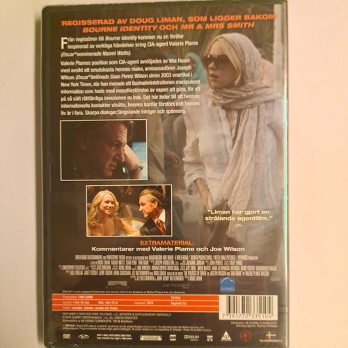 Fair Game - DVD. Ny & Inplastad.