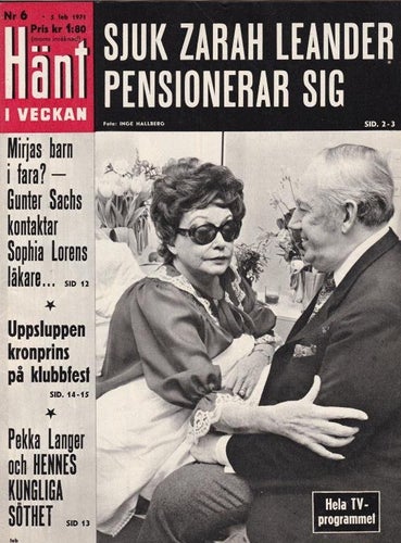 Hänt 1971-6 Leander.Welch.ABBA Stikkan.Ekland.Poppe.Hill.Per