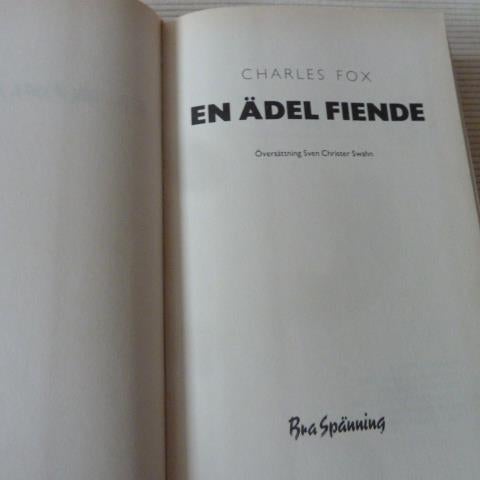 EN ÄDEL FIENDE, C. FOX, 1984,  BÖCKER