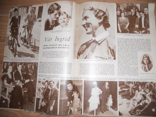 Svensk Dam nr12 1945 kungligt Prinsessan Ingrid Danmark, mode