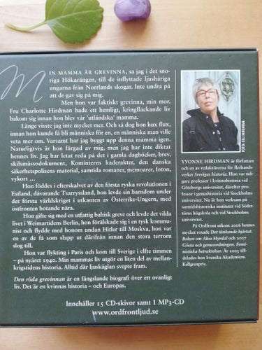Den röda grevinnan : en europeisk historia - Yvonne Hirdman, Författaruppläsning
