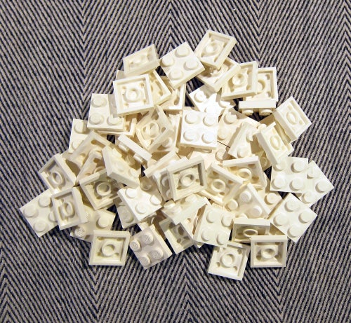 LEGO Vit Plate plattor 2 X 2 Item No: 3022 Ca 45 gram