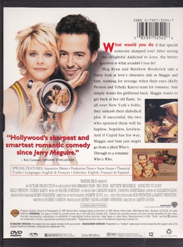 DVD / Addicted To Love / OBS! Reg. 1 / Snapcase / Meg Ryan, Kelly Preston