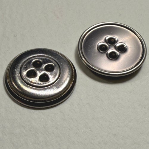 10 st metallknappar, 20 mm, vintage knappar, retro, 50-70-tal, antique buttons