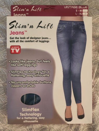Slim'n Lift blåa leggings, storlek L-XL
