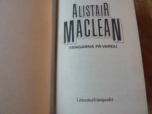 FÅNGARNA PÅ VARDU, A. MACLEAN, 1987, BÖCKER