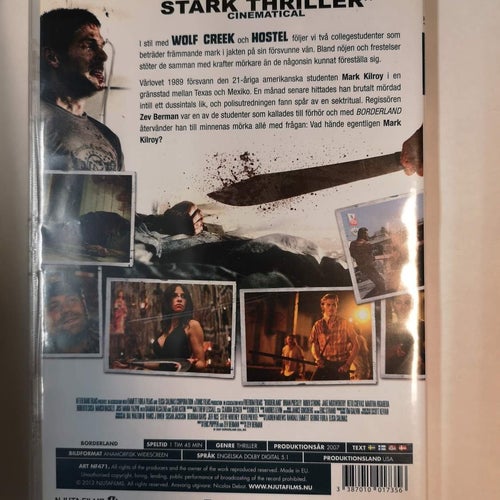DVD Borderland Svenskt text TOPPSKICK