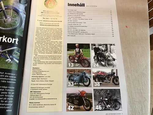 MC VETERANEN NR 2 2020 VICTORIA,NISSE HEDLUND,IXION,MATCHLESS BIANCHI STELVIO