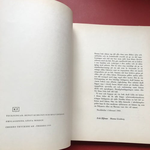BÅTÄGAREN GÖR DET SJÄLV Erik Elfman Manne Ginsburg 1960