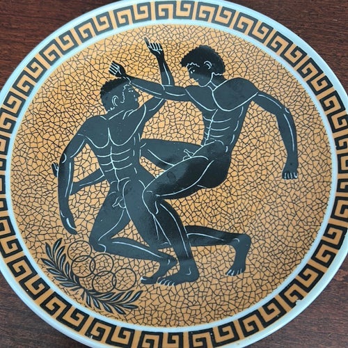 Limited edition Porsgrund 1977 Olympisk Tallrik Nr 3 Pancratium