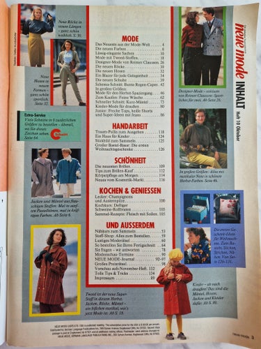 Neue mode Mönstertidning 1989