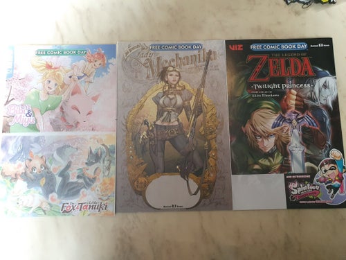 Free Comic Book Day Serietidningar Gibi & Miyu, Zelda, Lady Mechanika