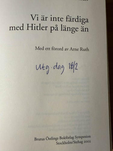 Vi är inte färdiga med Hitler på länge än – Barbro Eberan - Symposion 2002