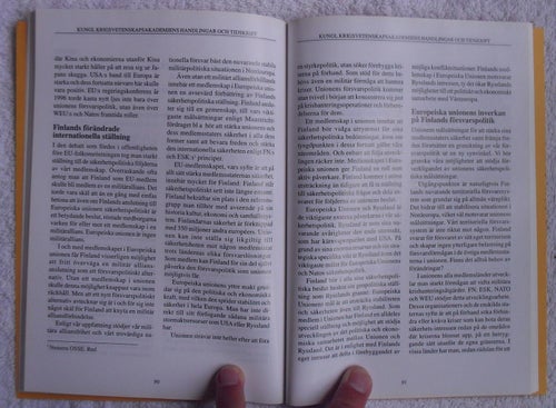 Etnicitet i Östeuropa, etik och moral i svenska försvaret m.m. (Krigsvet 2/1995)