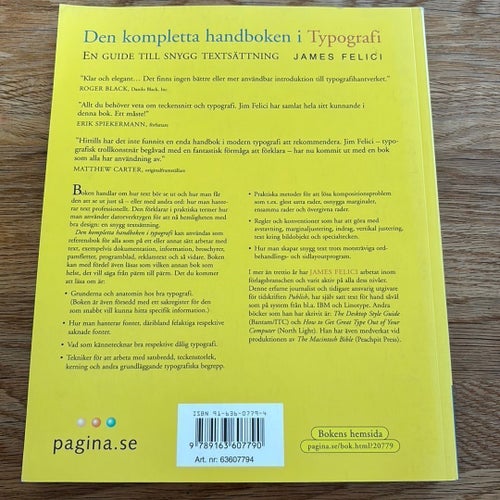 Den kompletta handboken i typografi – James Felici (Slutsåld!)