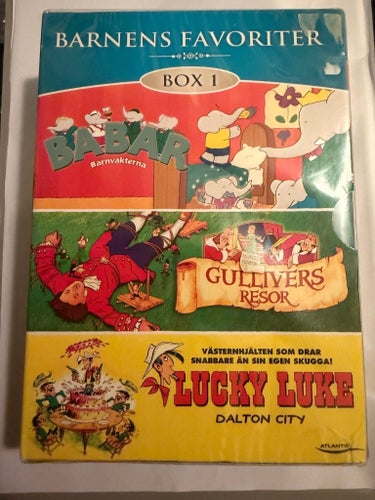 Barnens Favoriter Box 1 - Babar, Gullivers Resor, Lucky Luke (VHS)