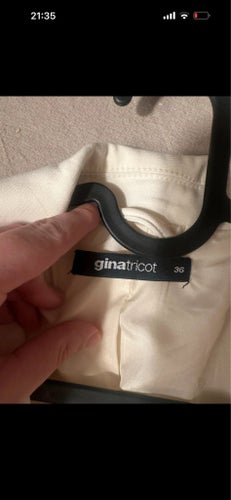 Gina Tricot beige/ vit kavaj, storlek 36
