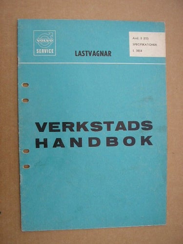VOLVO Verkstadshandbok Lastbil L3854 Specifikationer
