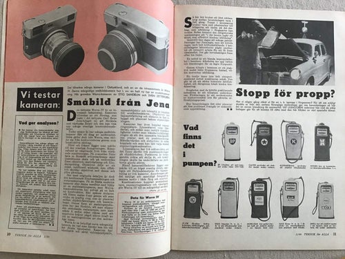 TEKNIK FÖR ALLA NR 1 1960 BENSINPUMP,KAMERA WERRA,MOSKVITCH 407,PENTA SNURRA,