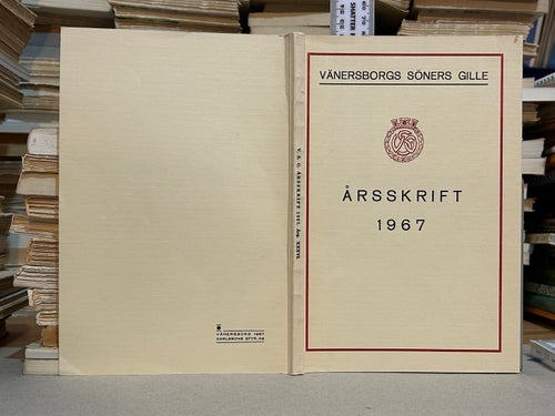 Vänersborgs Söners gille årsskrift 1967. Bok. Very Fine plus