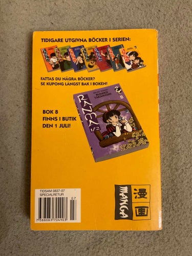 Ranma vol 7 - svenska manga anime fantasy rumiko takahashi inu yasha inuyasha