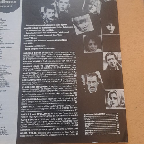 Schlager tidning nr 98 från 1984