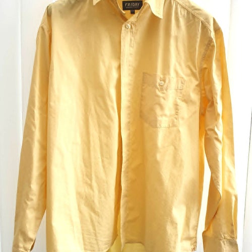 KappAhl Friday, gul skjorta, casual wear, strl: XL(43-44)