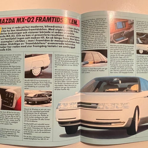 MAZDA STOP FÖLJ MAZDA IN I DET SPÄNNANDE 90-TALET. 1989 FOLDER MKT FIN!