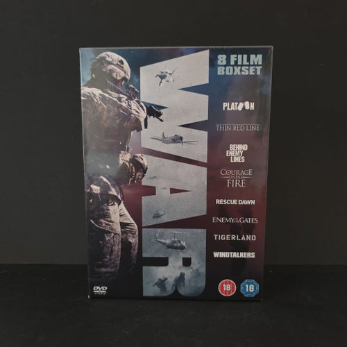 War 8st dvd box. Ny och inplastad! Samling klassiker. Krig.