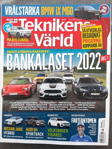 Teknikens Värld nr 15 2022: Porsche Taycan ST + GTS ST, Audi Q4 50, Polestar 2