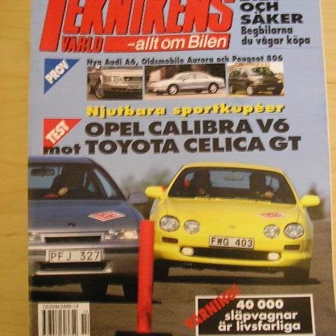TEKNIKENS VÄRLD NR 14 1994 TEST: OPEL CALIBRA V6 ,M.M