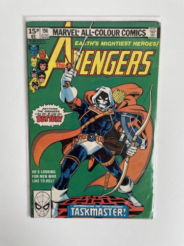 Avengers #196 1st appearance Taskmaster från 1980 Marvel