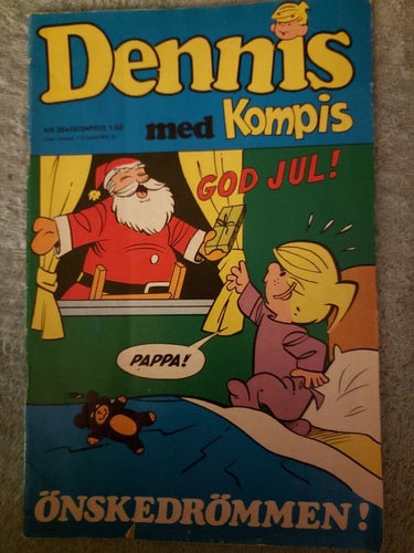 Serietidning DENNIS med Kompis God Jul Höjd 26 cm Bredd 17 cm