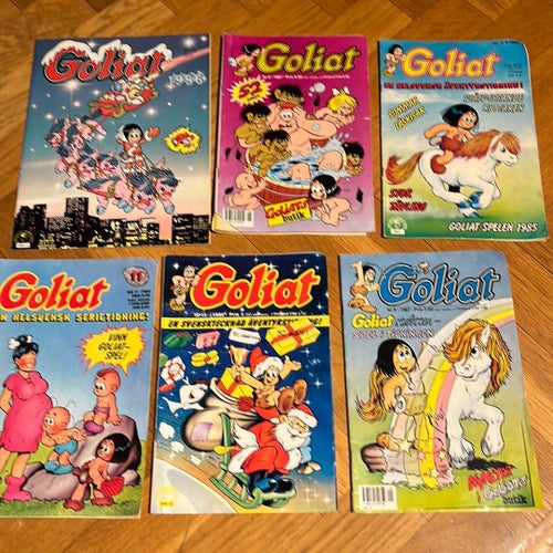 Ett paket blandade klassiska serietidningar 80-90-tal