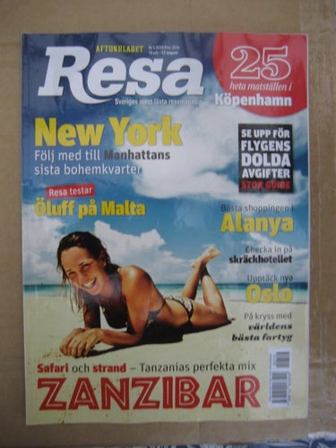 Resa Nr:5-2014 (New York, Zanzibar, Malta, Alanya, Oslo, Köpenhamn)