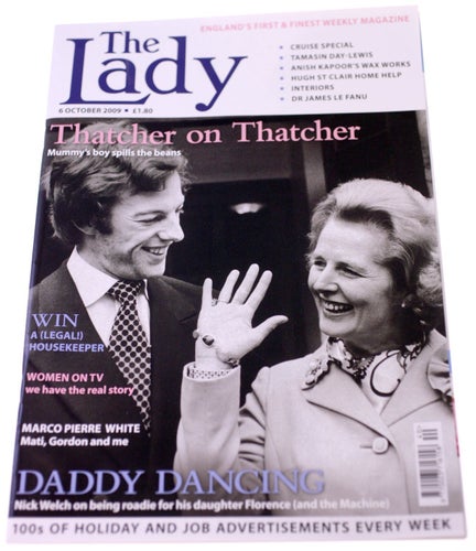 The Lady magazine-October 6th 2009-NEW-English issue-Margaret Thatcher cover